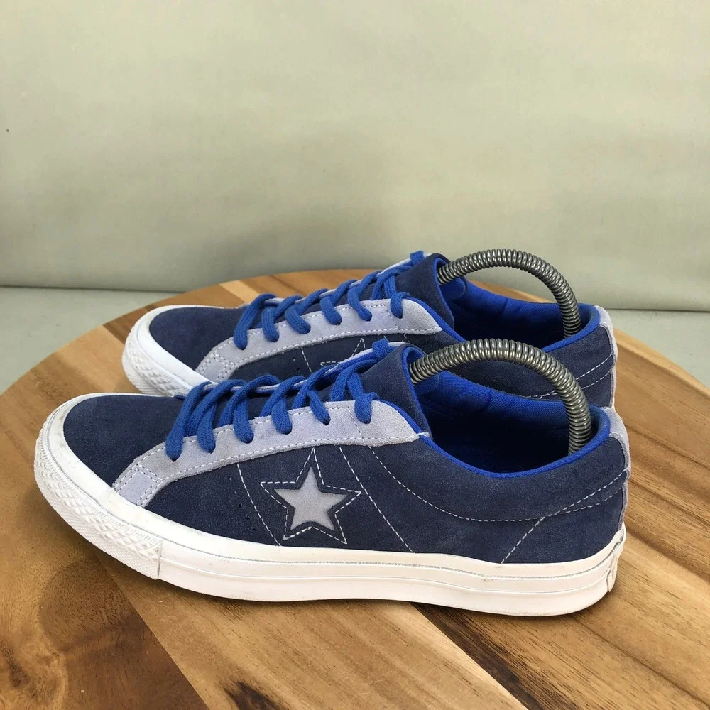 Converse One Star Low Top Suede Navy Blue Boys Size 7 Skate Shoes Sneakers